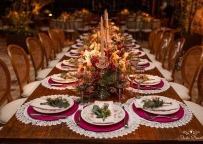 Mesa de jantar decorada