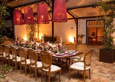 Mesa de jantar decorada