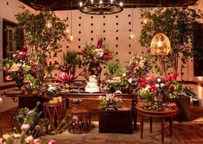 Mesa de bolo vista de frente