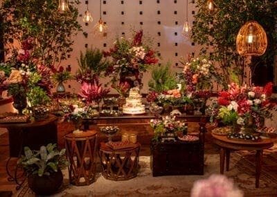 Mesa de bolo vista de frente