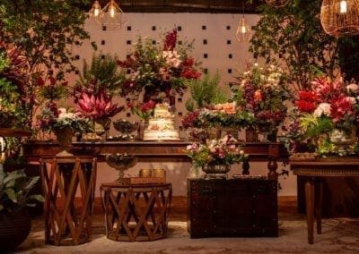 Foto da mesa de bolo