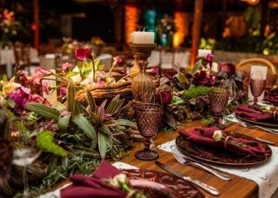 Decoração encantadora da mesa da família