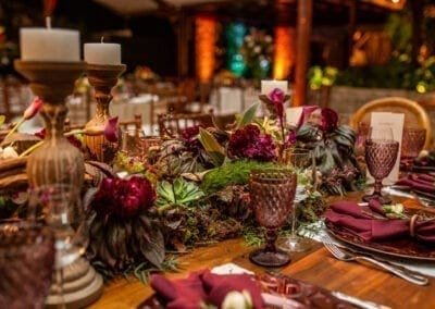 Decoração da mesa um show à parte