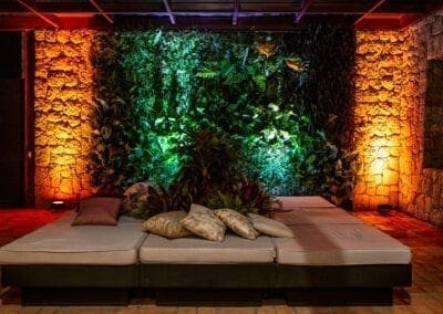 Lounge aconchegante e intimista